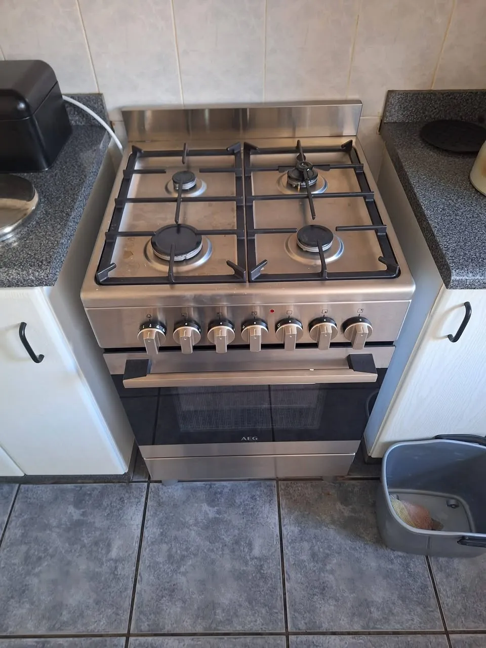 Installed gas stove and oven